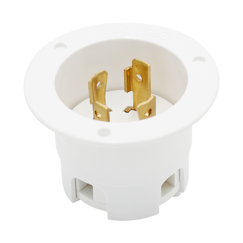 Superior Quality NEMA L14-30P Locking Inlet 4 Prong 125V Industrial Grade Flanged Inlet