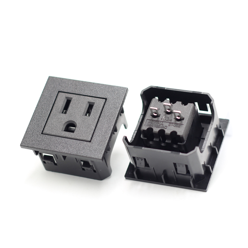 45*45 USA standard NEMA 5-15R IEC 15A 125V AC power American socket 3 PIN plug PDU socket connector with certification