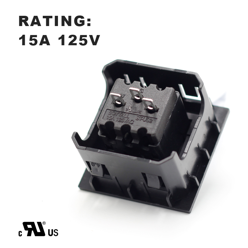 45*45 USA standard NEMA 5-15R IEC 15A 125V AC power American socket 3 PIN plug PDU socket connector with certification3