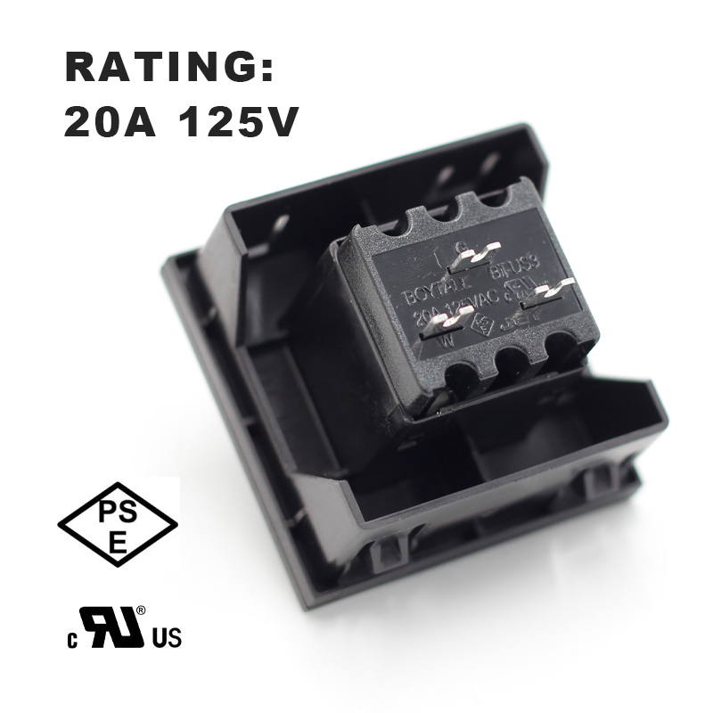 45*45 USA standard NEMA 5-15R IEC 15A 125V AC power American socket 3 PIN plug PDU socket connector with certification3