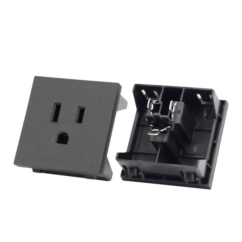 45*45 USA standard NEMA 5-15R IEC 15A 125V AC power American socket 3 PIN plug PDU socket connector