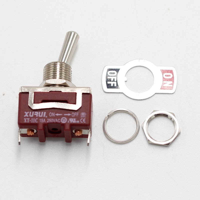 15A 250VAC onoff spst solder type single pole on off toggle switch3