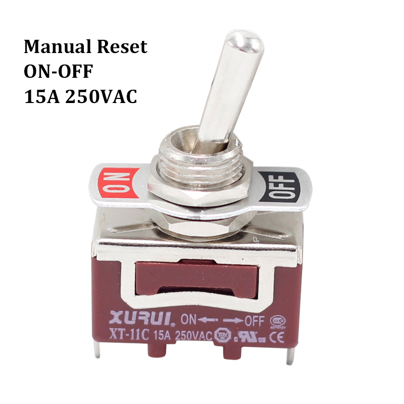 15A 250VAC onoff spst solder type single pole on off toggle switch5