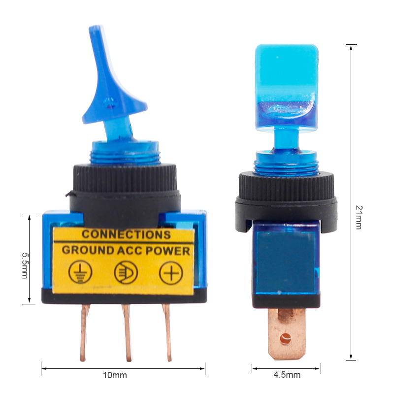ASW-14D Hot-Selling Heavy Duty 20A 12VDC Toggle Switch with Neon Light ON-OFF Short Actuator Automotive 12 Volt for Car RV Truck3